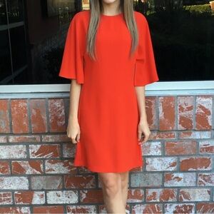 Zara Women's Red Wide Cape Sleeve Mini Dress Size XSmall